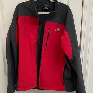 The North Face Men's Performance Jacket in Red and charcoal. Men’s XXL.